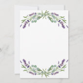 Lavendel violet Blume danke Karte (Rückseite)