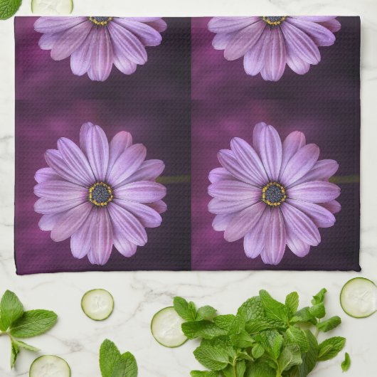 Lavendel Violet Blume Geschirrtuch (Gefaltet)