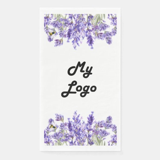 Lavendel-Violett-Firmenlogo Serviette (Vorderseite)