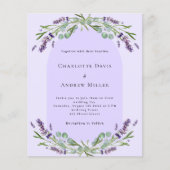 Lavendel Violett Foto Budget Hochzeit (Vorderseite)