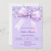 Lavendel-Violett-Geburtstag Einladung (Vorderseite)