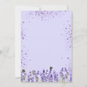 Lavendel-Violett-Hochzeit Einladung (Rückseite)