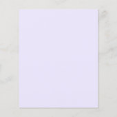 Lavendel Violett Mono Budget Hochzeit (Rückseite)