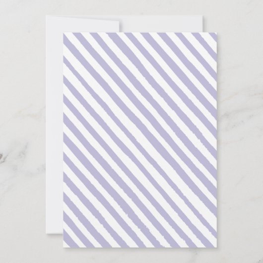 Lavendel violette Brautbrunch-Dusche Einladung (Rückseite)