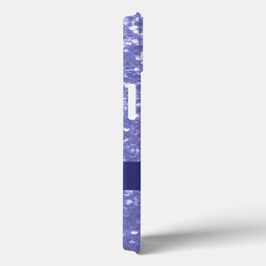 Lavendel violette Glitzern Glitzer bling Monogram Case-Mate iPhone Hülle (Rückseite / Rechts)