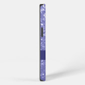 Lavendel violette Glitzern Glitzer bling Monogram iPhone Hülle (Rechte Seite)