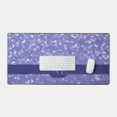 Lavendel violette Glitzern Glitzer bling Monogram Schreibtischunterlage (Tastatur & Maus)