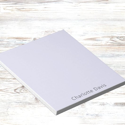 Lavendel violetter Name Notizblock