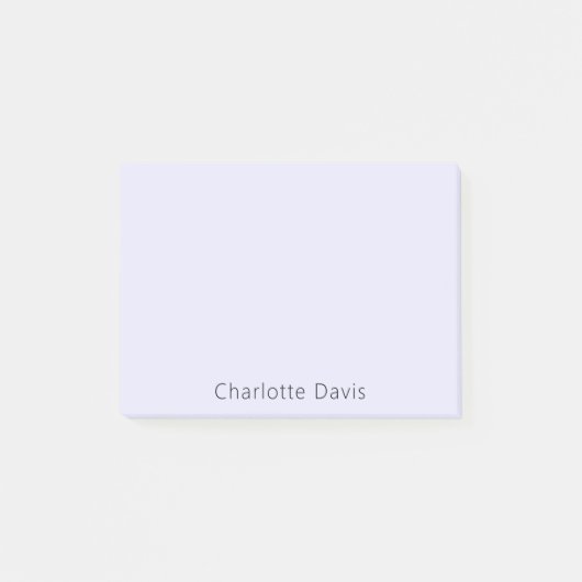 Lavendel violetter Name Post-it Klebezettel (Vorderseite)
