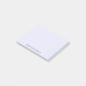 Lavendel violetter Name Post-it Klebezettel (angewinkelt)