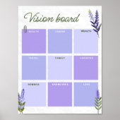 Lavendel-Visionboard | Zielplanungsarbeitsblatt Poster (Vorne)