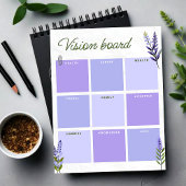 Lavendel-Visionboard | Zielplanungsarbeitsblatt Poster