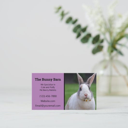 Lavendel Visitenkarte (Stehend Vorderseite)