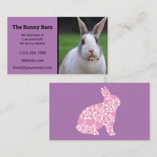 Lavendel Visitenkarte (Vorne/Hinten)