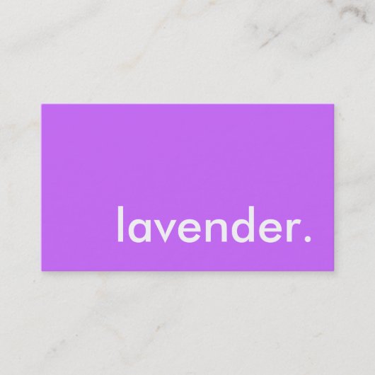 Lavendel. Visitenkarte (Vorderseite)