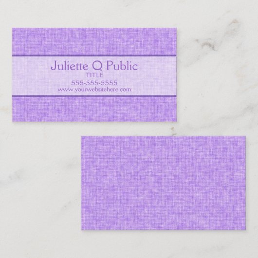 Lavendel Visitenkarte (Vorne/Hinten)