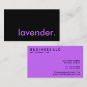 Lavendel. Visitenkarte (Vorne/Hinten)