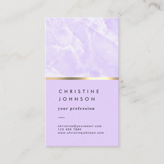 Lavendel-Visitenkarte Visitenkarte (Vorderseite)