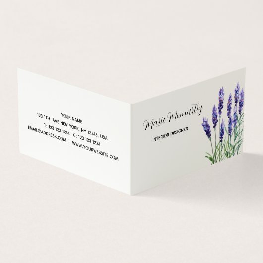 Lavendel Visitenkarten (Vorderseite)