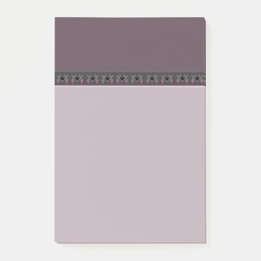 Lavendel Vögel im Weingarten Kilim Ornament Post-it Klebezettel (Vorderseite)