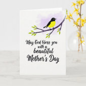 Lavendel-Vogel-Musterkarte Karte (Gelbe Blume)