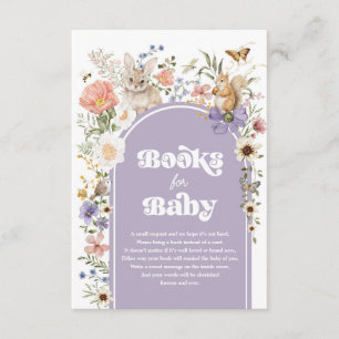 Lavendel-Wald-Wildblumenbücher für Baby Mädchen Begleitkarte