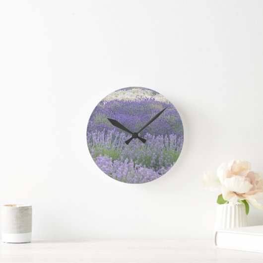 Lavendel Wall Clock Runde Wanduhr (Zuhause)
