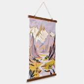 Lavendel Wandteppich Mit Holzrahmen (Gewinkelt)