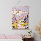 Lavendel Wandteppich Mit Holzrahmen (Schlafzimmer)