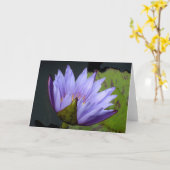 Lavendel-Wasser-Lilie Karte (Gelbe Blume)