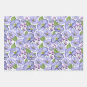Lavendel Wasserfarbe Blume 3 Hübsche Variationen Geschenkpapier Set (Vorderseite)