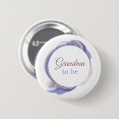 Lavendel-Wasserfarben-Abstrakt Oma wird es Button (Vorne & Hinten)