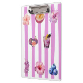 Lavendel-Wasserfarben-Botanik-Muster Klemmbrett (Links)