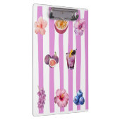 Lavendel-Wasserfarben-Botanik-Muster Klemmbrett (Rechts)