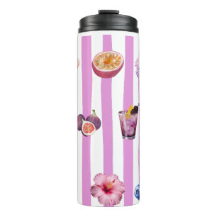 Lavendel-Wasserfarben-Botanik-Muster Thermosbecher