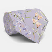 Lavendel-Wasserfarben-Wildblume Krawatte (Gerollt)
