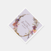Lavendel-Wasserfarben-Wildblumen-Brautabschied Serviette (Ecke)