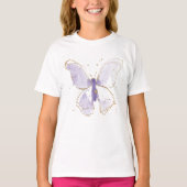 Lavendel Wasserfarbenschmetterling T-Shirt (Vorderseite)