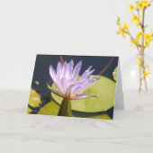 Lavendel Water Lily Card Karte (Gelbe Blume)