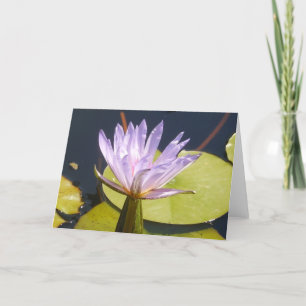 Lavendel Water Lily Card Karte