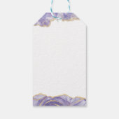 Lavendel-Watercolor-Abstraktes Geburtstagsgeschenk Geschenkanhänger (Rückseite)