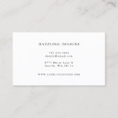 Lavendel Watercolor Floral Business Card Visitenkarte (Rückseite)