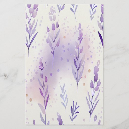 Lavendel Watercolor Soap Wrap Paper Sheet (Vorderseite)