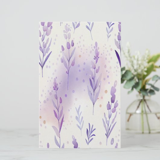 Lavendel Watercolor Soap Wrap Paper Sheet (Stehend Vorderseite)