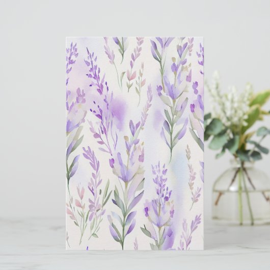 Lavendel Watercolor Soap Wrap Paper Sheet (Stehend Vorderseite)