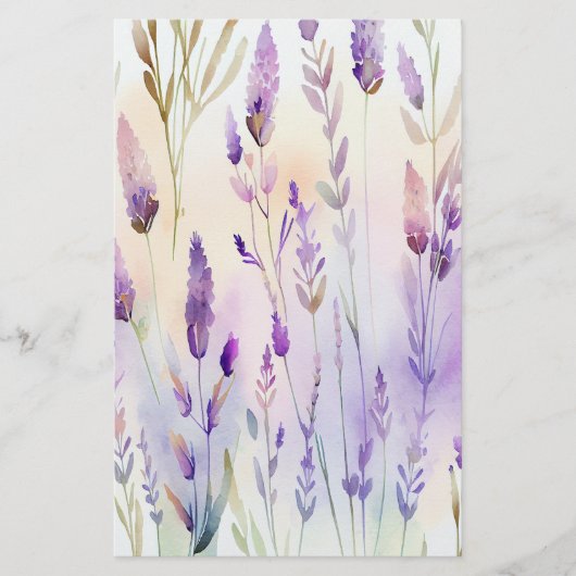 Lavendel Watercolor Soap Wrap Paper Sheet (Vorderseite)