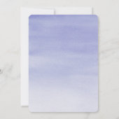 Lavendel Watercolor String Lights Einladung (Rückseite)