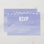 Lavendel Watercolor String Lights UAWG RSVP Karte (Vorne/Hinten)