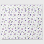 Lavendel Watercolor Wrapping Paper Geschenkpapier (Flach)