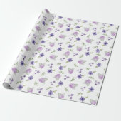 Lavendel Watercolor Wrapping Paper Geschenkpapier (Ungerollt)